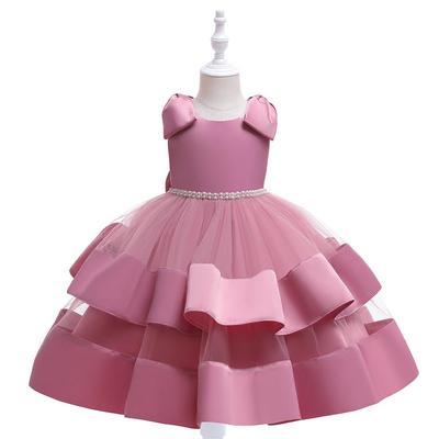 European & American Girls' Princess Mesh Dress for Piano Performances & Birthdays