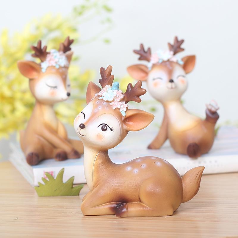 Charming Spotted Deer Car & Home Resin Ornament