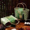 Bamboo Handwoven Storage Basket Chinese Style Gift Box Gift Packaging Handbag  Mid Autumn Festival