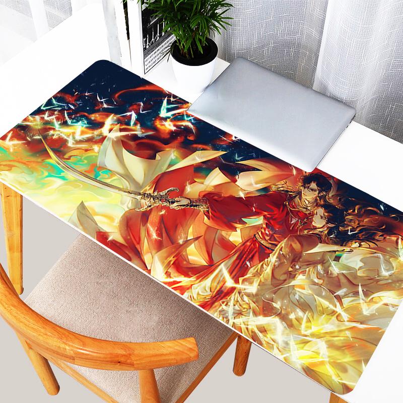 Popular Anime Mouse Pad HD Print Tian Guan Ci Fu Large Gaming Accessories Speed Gamer Extended Keyboard Pad Computer Mouse Mat
