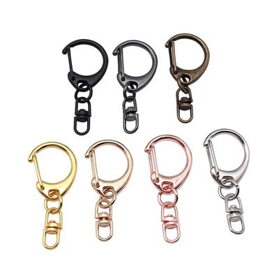 Multi Color D Ring Swivel Clasps Keychain Findings For DIY Projects Materials