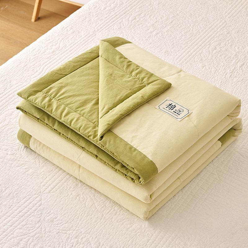 Set Coperta Estiva in Puro Cotone Lavato Giapponese - Cotone dello Xinjiang, Sottile e Fresco, Classe A, Quattro Pezzi