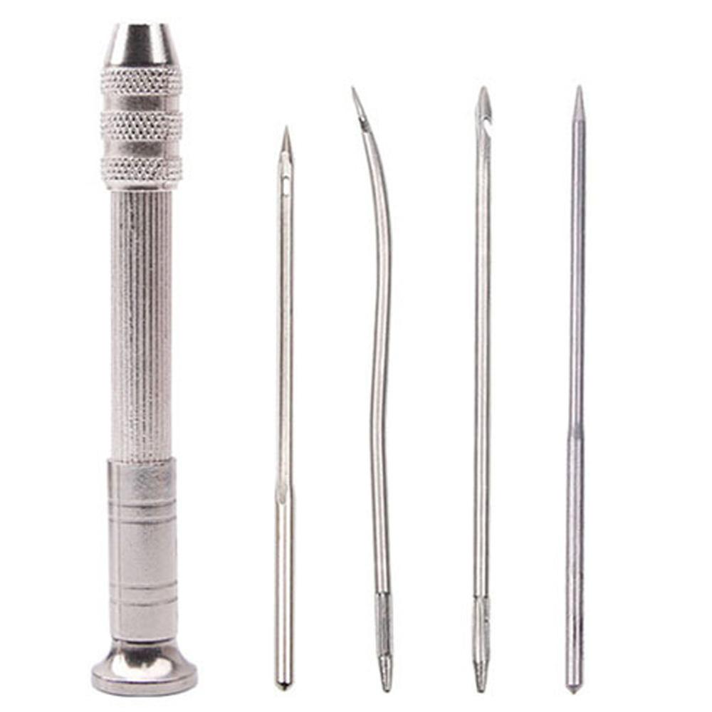 

Набор шила для шитья кожи, сменный многофункциональный набор инструментов для ремонта обуви, иглы для прокалывания швов, шитье своими руками, кожевенное ремесло, 5 шт./компл.