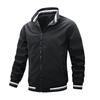 Spring and Autumn New Casual Loose Jacket Men's Spring and Autumn Sports Solid Color Stand-Up Jacket Men's