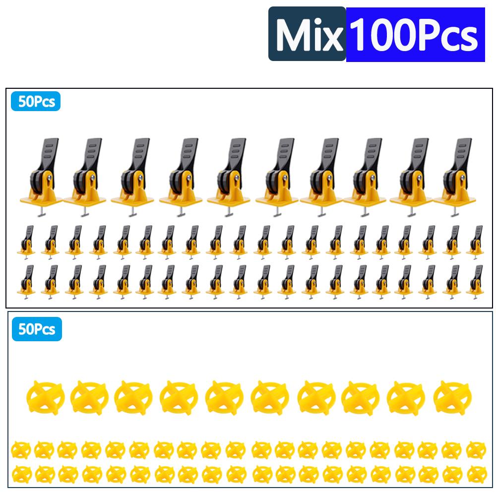 5-750pcs Floor Tile Leveling System Clips Leveler Adjuster Tile Locator Spacers Set for Porcelain Tile Wall Construction Tools