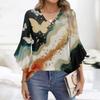 Blouses For Women Dressy Casual 3/4 Length Sleeve Womens Tops V Neck Tshirts Shirts With Flared Sleeve