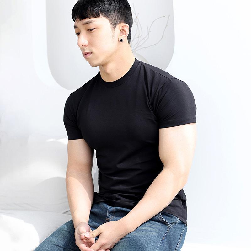 New Men'S Polo Shirt Made Of Pure Cotton With Dropped Shoulders High-Quality Loose Fit For Fitness Versatile For Daily Exercise Short Sleeved Casual