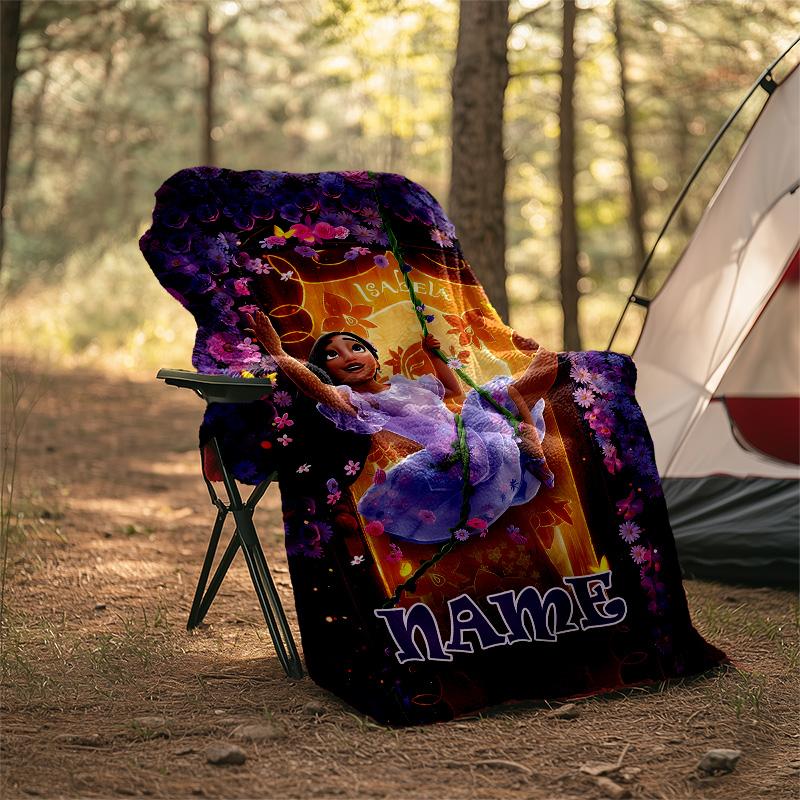 Customizable Princess Throw Blanket – Personalized Name, All-Season Cozy Snug Blanket, Machine Washable, Personalized Blanket