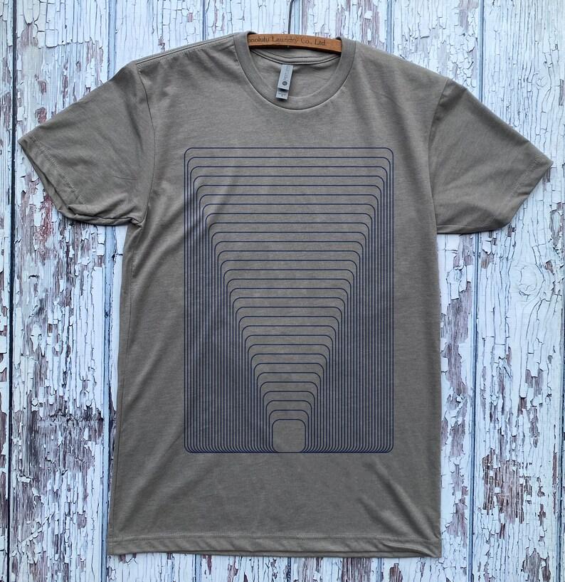 Unisex VIBRATIONS Geometric Kinetic Energy Pattern Screen Print Simple T-shirt Personality High Quality Print Art Aesthetic Tops