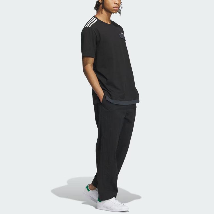 Adidas Originals Trefoil Rifta Track Pants with Logo Embroidery Men Bottoms Black IM8436