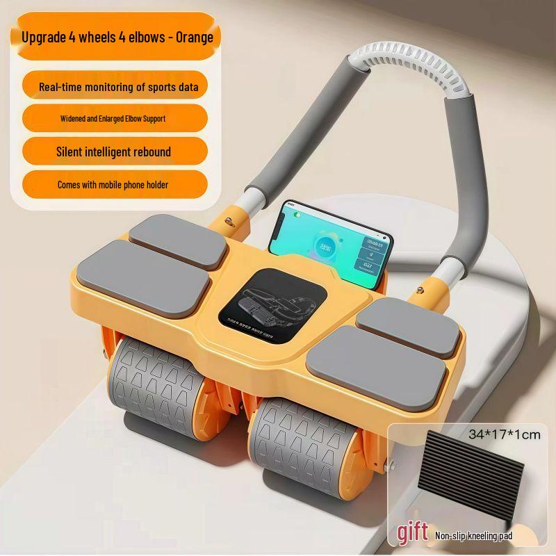 

2025 Automatic Rebound 4-Wheel Ab Roller with Elbow Support