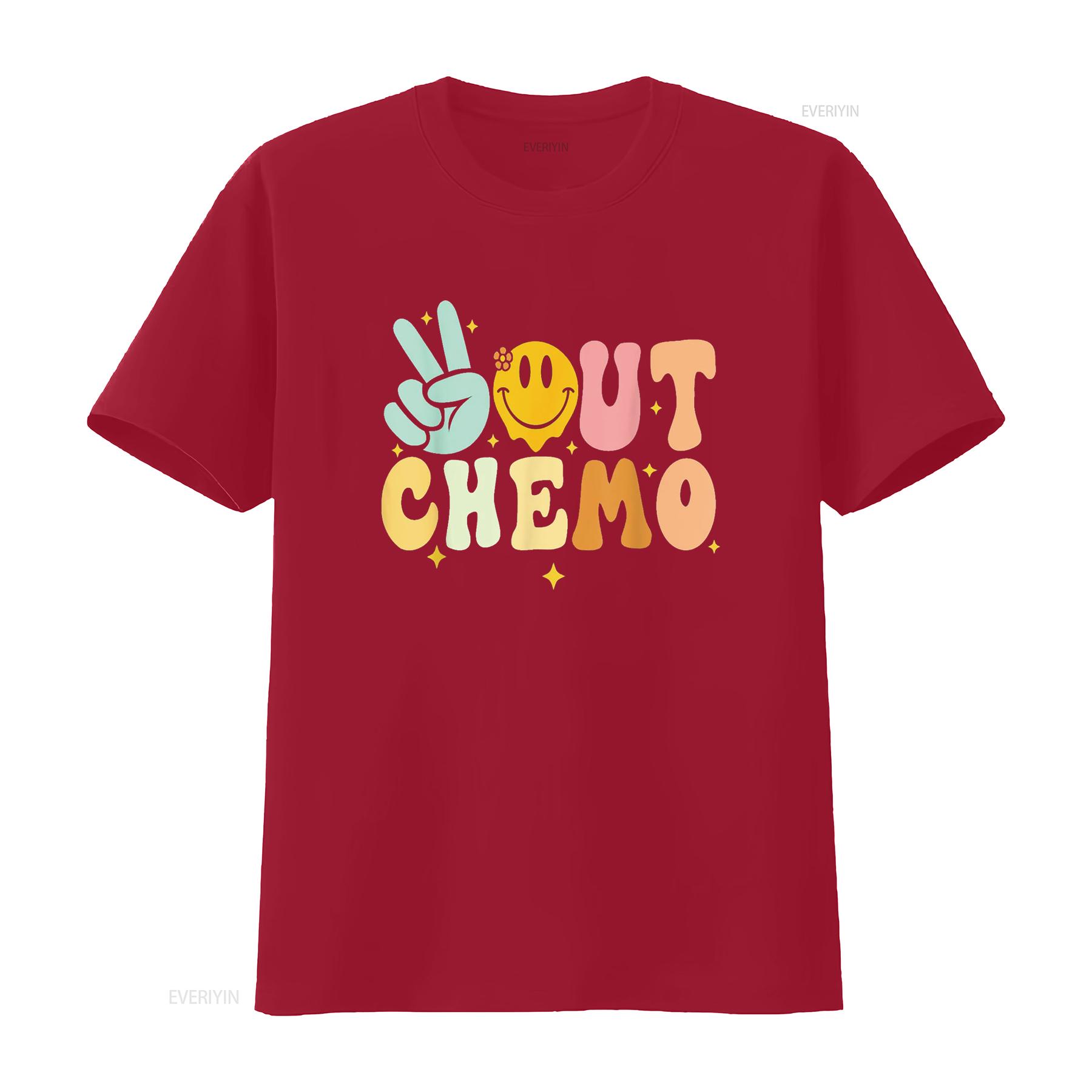 Peace Out Chemo Last Day Of End Chemotherapy Cancer T Shirt vintage Washed Slightly Stylish graphic Breathable Versatile Unisex S
