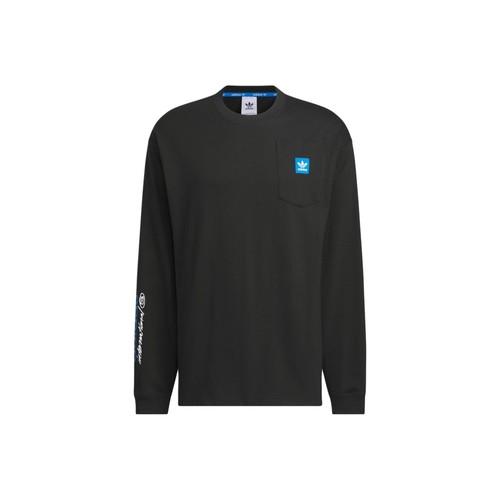 

adidas Originals Crew Neck Loose Fit Pullover Long Sleeve T-Shirt for Men, Black S чёрный