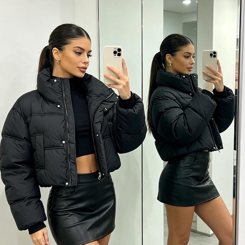 Warm down cotton clothes, cotton-padded jackets, winter turtle back vest women's short models, new thickened stand-up collar