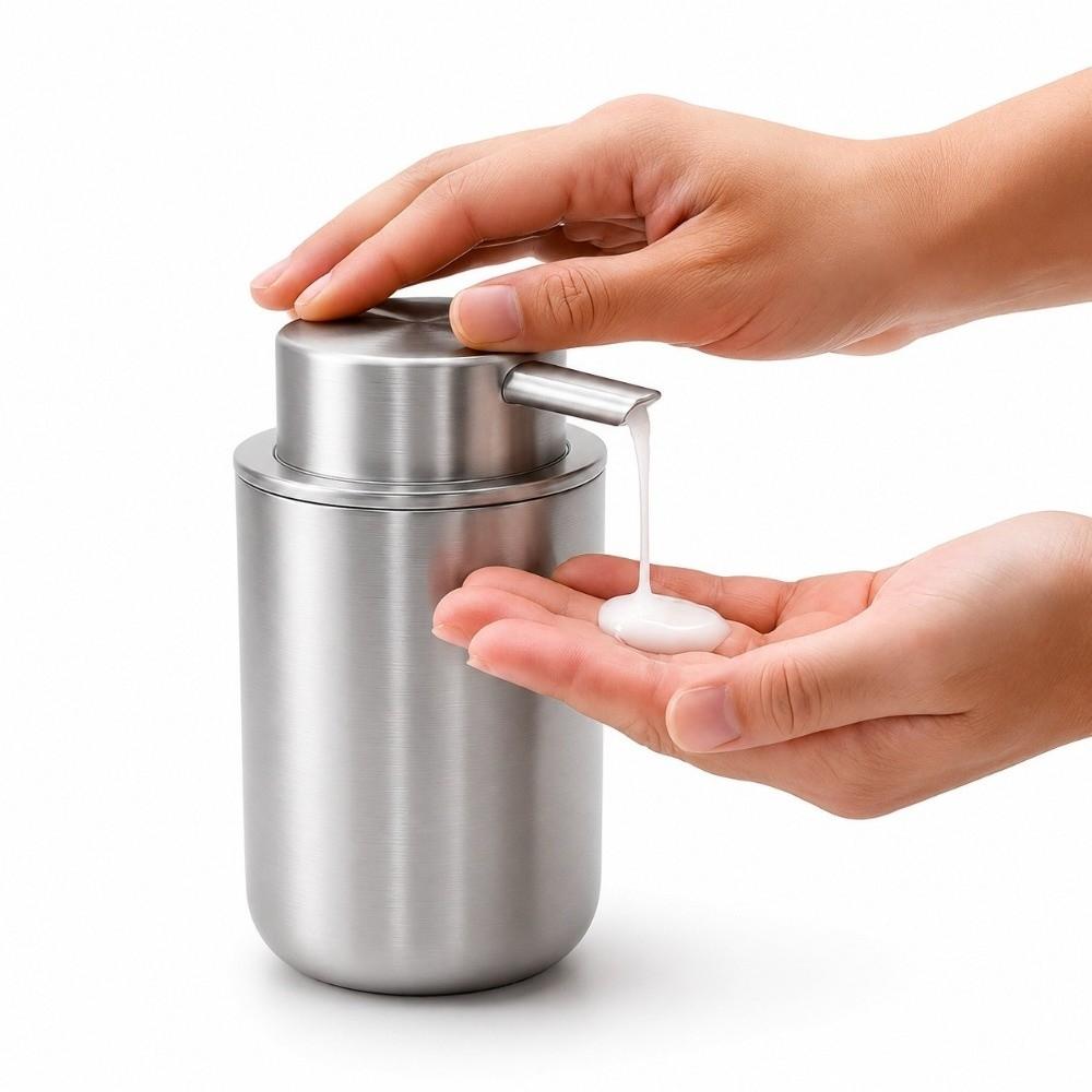 Dispenser per Sapone in Acciaio Inossidabile a Prova di Perdite 160ml Contenitore per Sapone da Piatti Dispenser per Sapone per le Mani Bagno