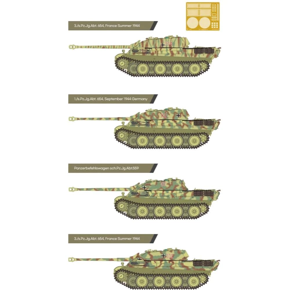 Academy 1/35 German Heavy Tank Destroyer Jagdpanther G1 Plastic Model Kit 13539