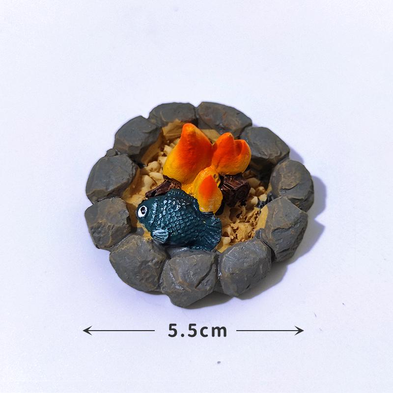 Mini Bonfire Firewood Stack: Small Fire Pit Torch and Micro Landscape Bonsai Ornament for DIY Decor.