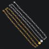 5pcs 2pcs 1pc Stainless Steel 4x12mm Frame Link Chians Necklace Extended Chain Lobster Clasp Round Tail Charm DIY Jewelry Making