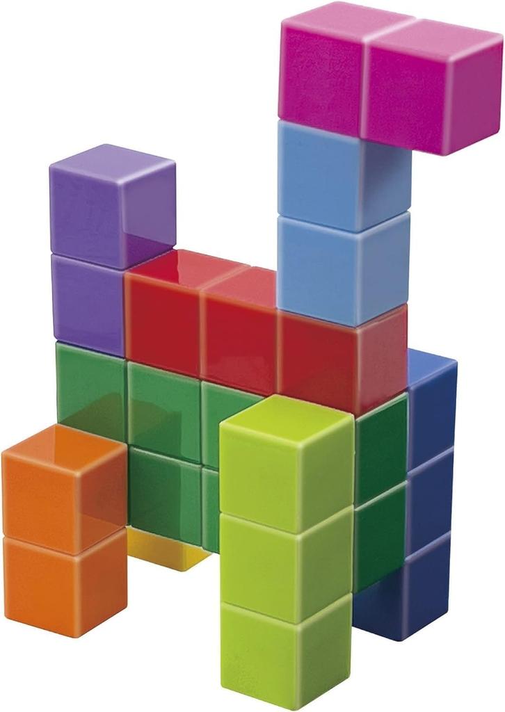 Masudaya Corporation Cube Puzzle Educational Toy for Brain Ages 3 and Cha-Cha Blocks, Training, Up, 539-1718