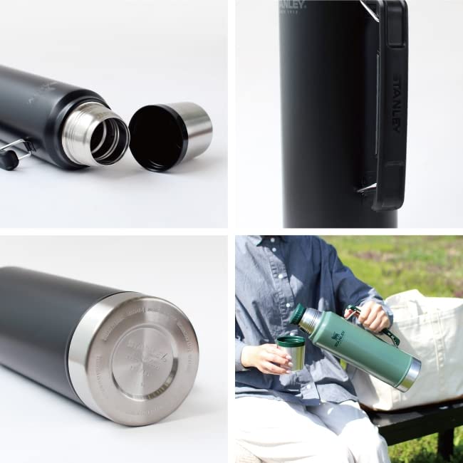 STANLEY Classic Vacuum Bottle 1L Matte Black Water Bottle Thermal Insulation Stainless Steel Bottle Water Bottle Gift Dishwasher Safe Japanese