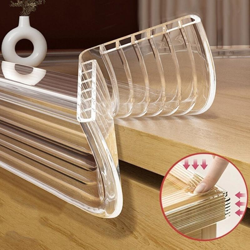 Clear Edges Protector Baby Safety Table Corner Bumper Thick PVC Nonsip Adhesive For Wood Glass Metal Surfaces