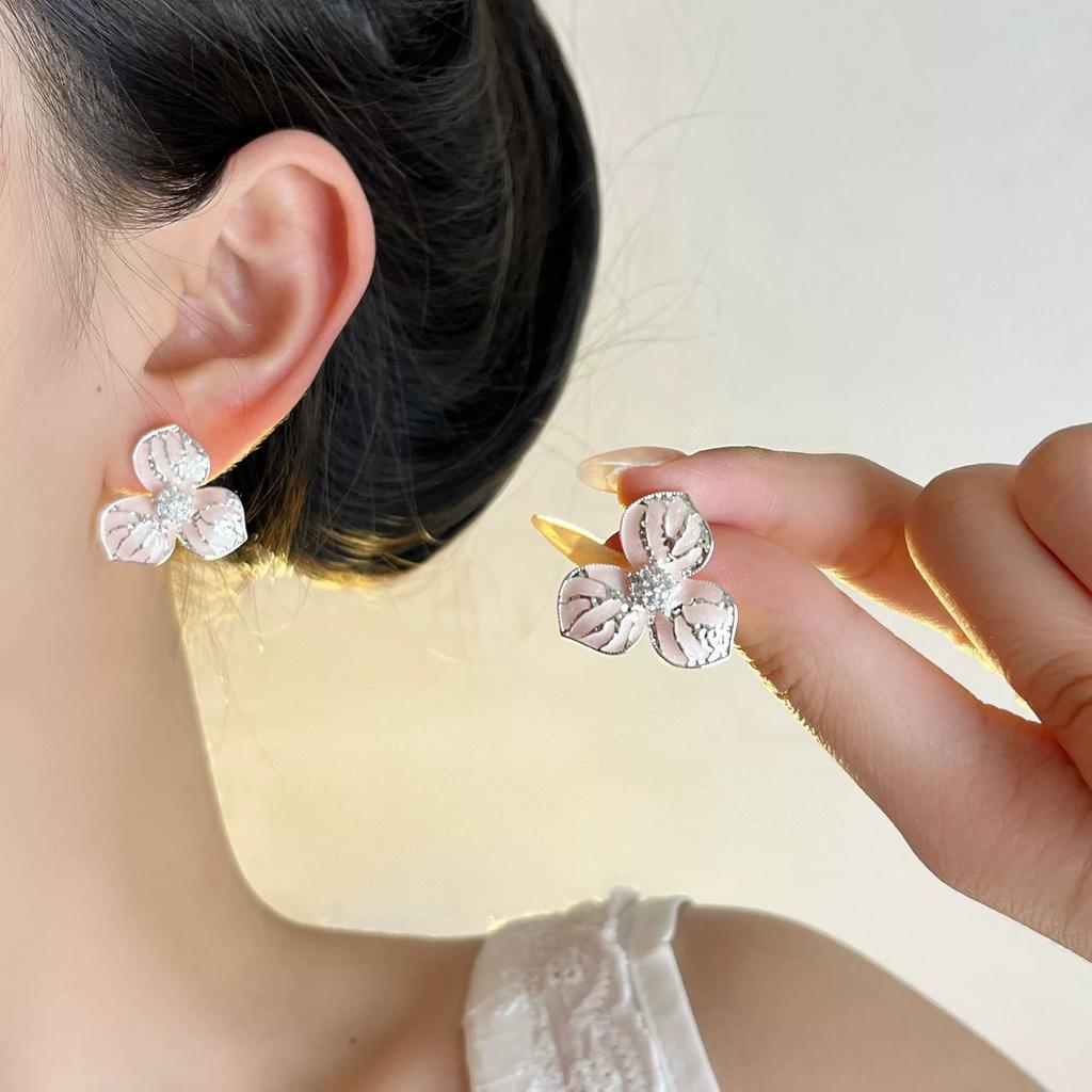 925 Silver Bow Knot Ear Clip for Women Girl Ribbon Design Ballet Style Sweet Jewelry Gift
