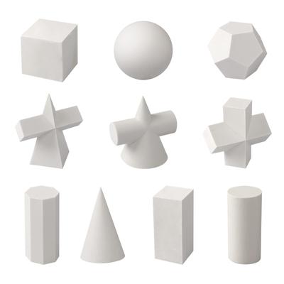 Set van 10 Tekenmodel Vormmodel Geometrie Mini Harsmodel Schets Oefening Tekenen Leren Tekengereedschap Kunstbenodigdheden School Thuisgebruik Figuur
