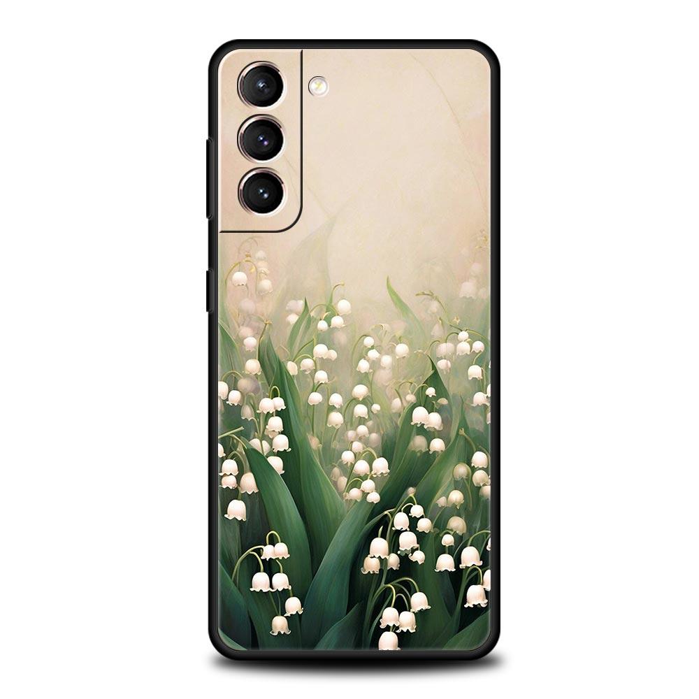 Lily Of The Valley Clear Floral Phone Case for Samsung Galaxy S26 S25 S24 S23 S22 S20 S21 FE Ultra S25 Edge Plus Soft TPU Cover