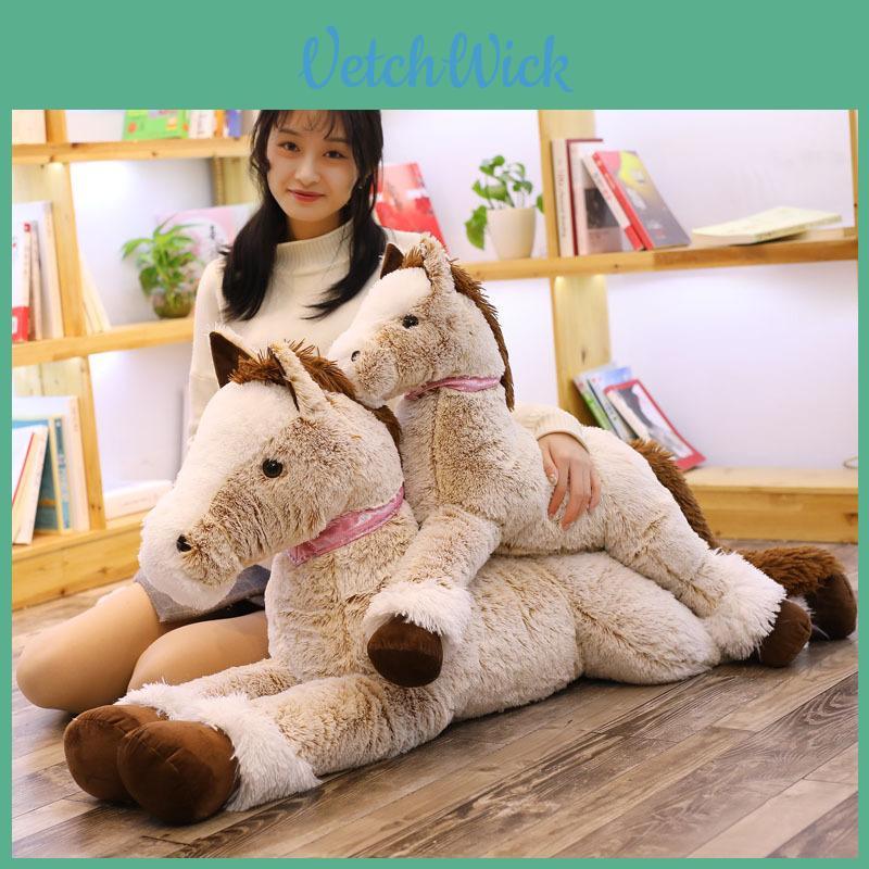 Animal Plush Toy Small Brown Horse With Short Plush Material For Kids Gift