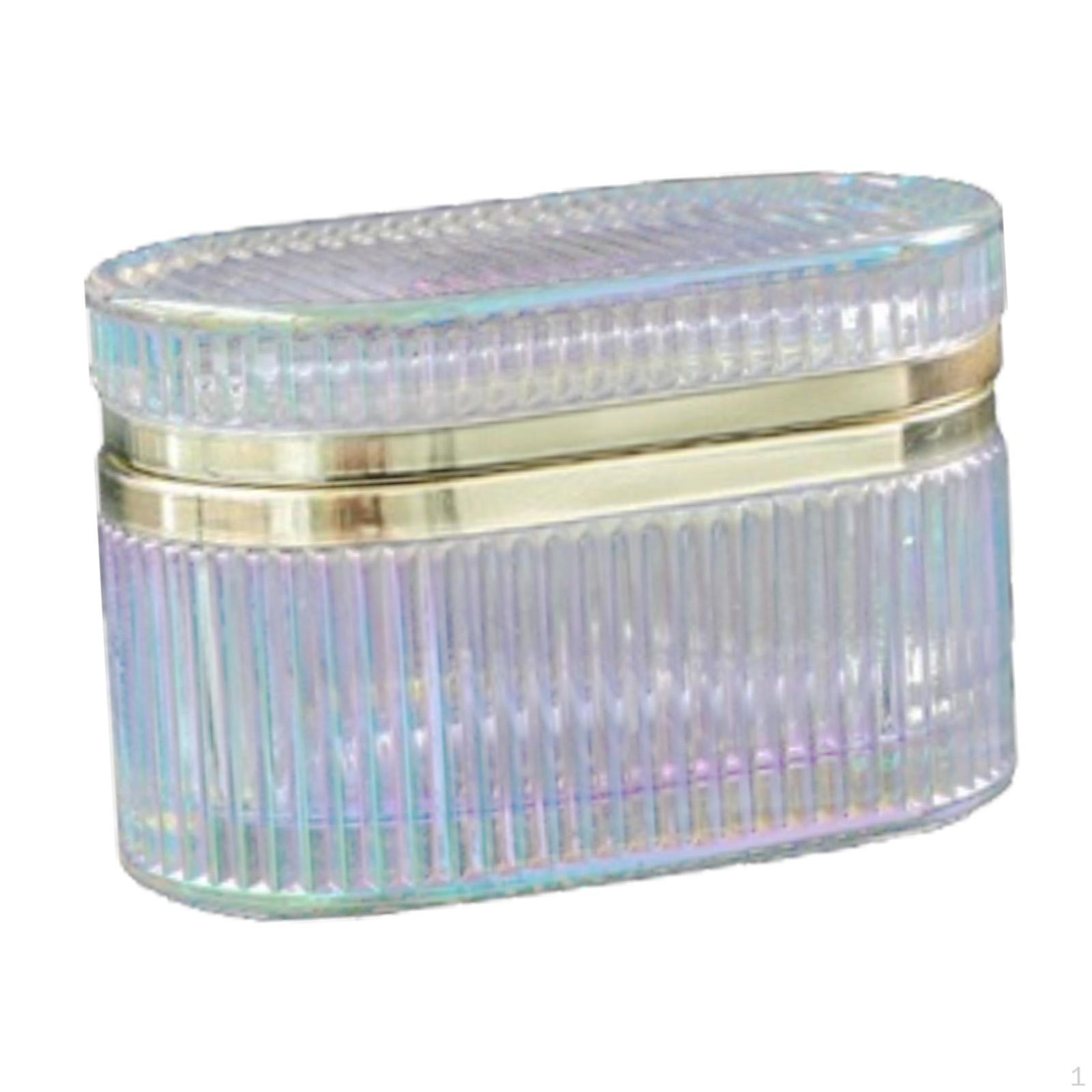 

Рельефная стеклянная шкатулка для украшений, косметическая шкатулка, портативный органайзер для модных ожерелий для поделок Violet