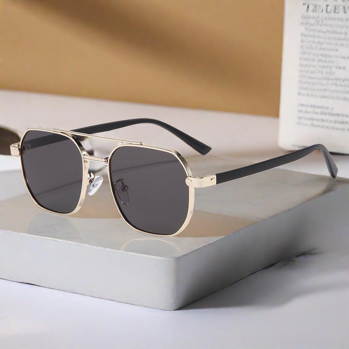 

Солнцезащитные очки унисекс с двойной переносицей 2025: Стильный, высококлассный дизайн для вождения и рыбалки Black Frame Black Grey Lenses