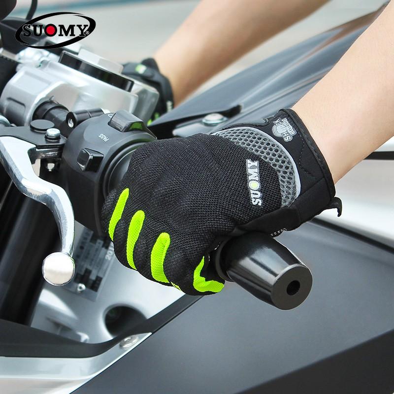 SUOMY SU-09 Motorcycle Gloves Men Women Breathable Anti-Slip Impact Protection Riding Gear Off-Road Street Use