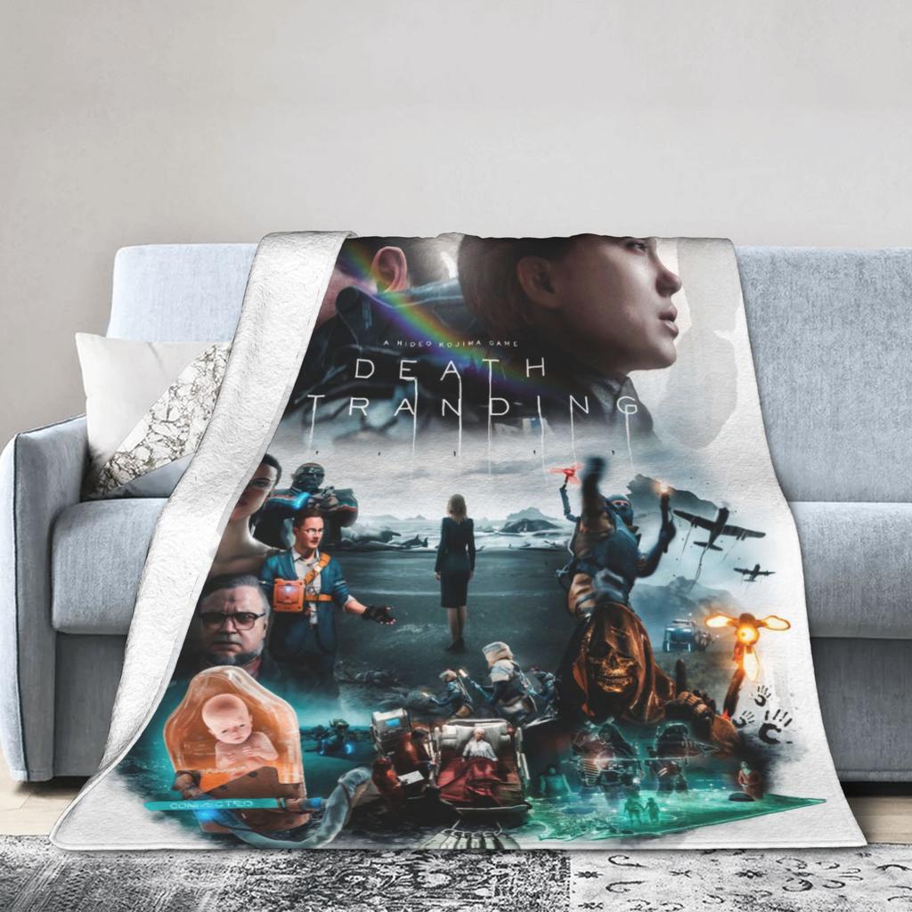 Death Stranding Videójáték Szuperpuha Takaró Fiú Lány Plüss Dobó Takaró Divat Kültéri Flanel Ágytakaró Kanapé Ágytakaró