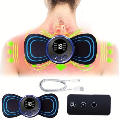 Mini masseur portable 8 modes, massage cervical apaisant la douleur, patch de massage corporel pour tout le corps, cou, dos, taille, bras, jambes, douleurs