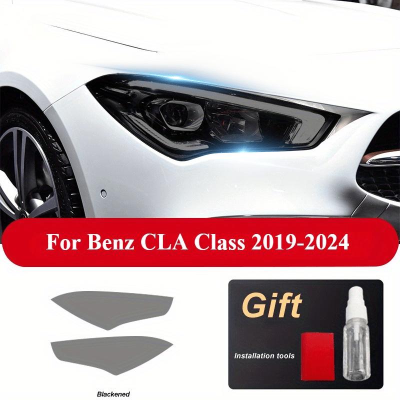 TPU Headlight Protector Film Black For Mercedes-Benz Cla-Class -2024 Transparent With tallation Tools Auto Accessories
