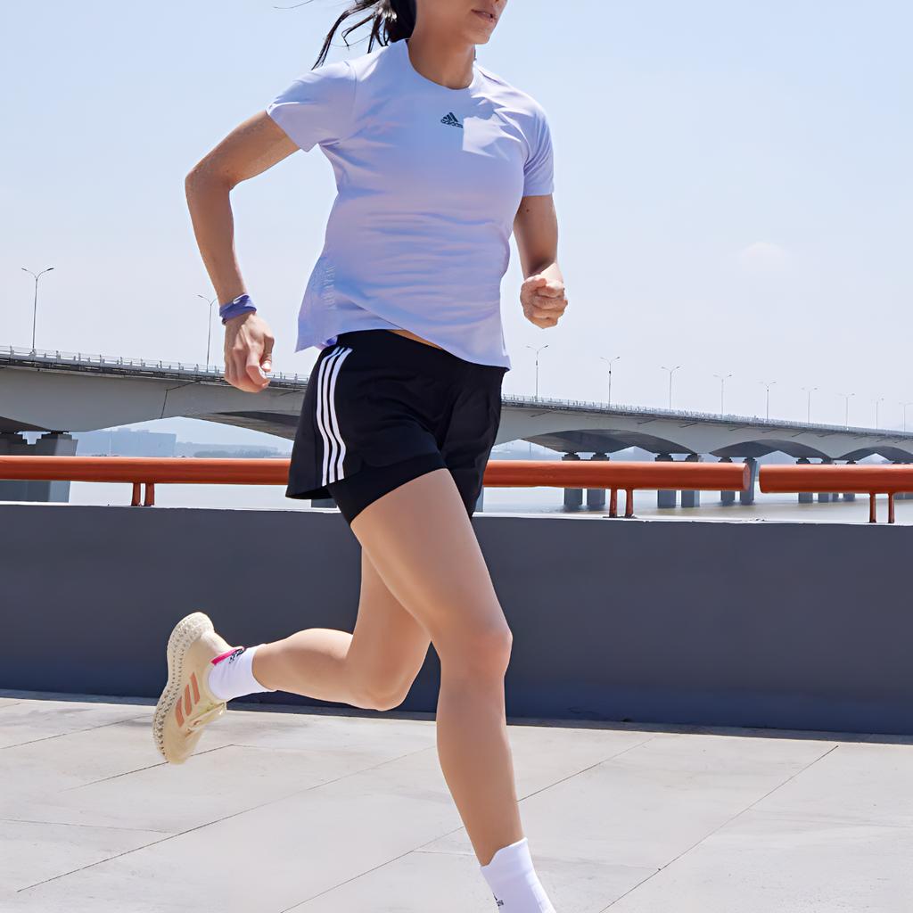 Adidas Heatrdy Focus T Casual Training Breathable Short Sleeve Tee Women Tops Lavender-Light-Purple HE7577