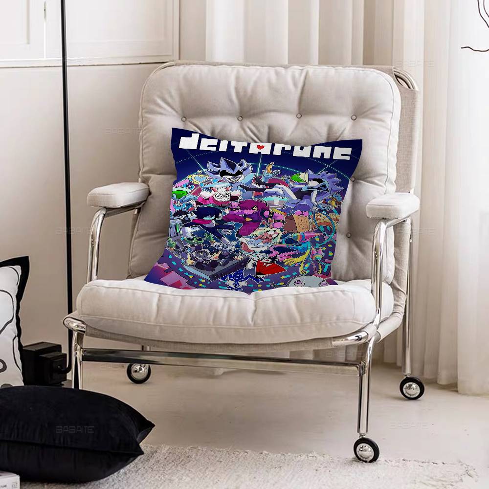 D-Deltarune Video Game Cushion Cover Pillow Cover Decor Pillowcase Printed Cushion Case for Couch