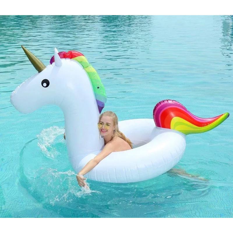 Giant Inflatable Unicorn Swimming Ring For Adults Swim Float Pool Toy Fun