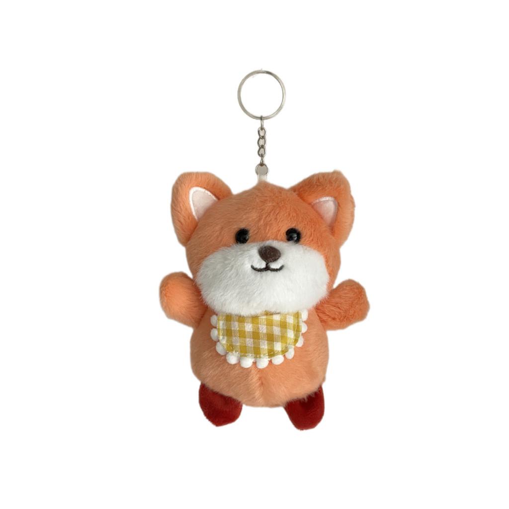 Adorable Plush Animal Keychain Featuring Cute Bear Pig Rabbit Panda And Fox Designs