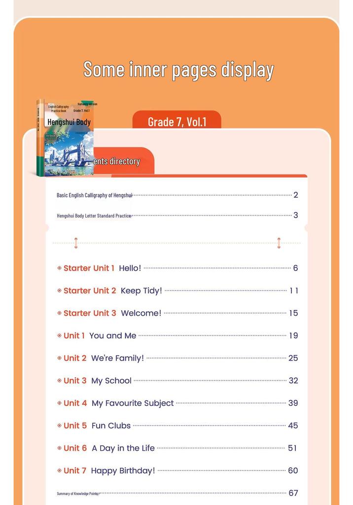 2025 Hengshui-Style English Copybook for Grades 7-9, First Semester PEP Edition Synchronous Practice