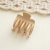 Solid Color Frosted Small Hair Claw for Women Double Row Teeth Ponytail Clip Simple Hair Claw Thin Hair No Slip Ponytail Holder