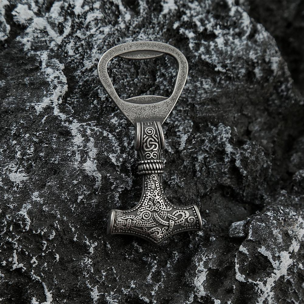 

Винтажные украшения викингов, ретро открывалка для бутылок из нержавеющей стали - креативная титановая открывалка для пива для дома