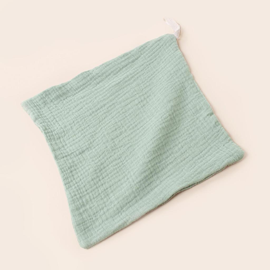 Baby Soft Cotton Muslin Handkerchief with Lanyard
