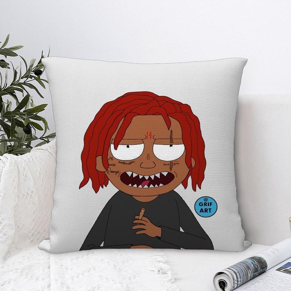 Чехол на подушку с изображением рэпера T-Trippie Cool R-Redd, из плюшевой ткани, мягкий чехол на подушку, двусторонняя печать, чехол на подушку для дивана, декоративная наволочка 16x16Inch
