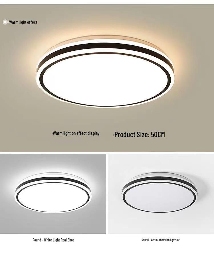 Round Ceiling Light Fixture for Bedroom, Living Room, Restaurant, or Balcony - Simple and Elegant Lighting Solution