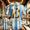Camiseta de Fútbol Edición 2026 para Hombre Argentina Camiseta Deportiva Conjunto de Entrenamiento de Fútbol