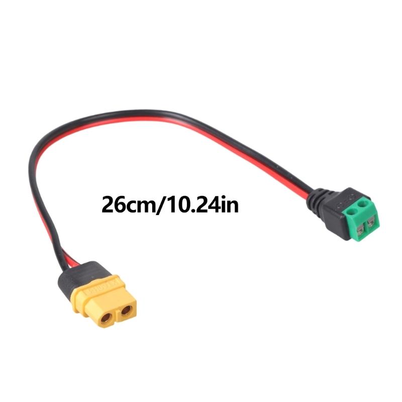 XT60 to 2 Pin Screw Terminal Adapter Cable Plastic Texture for Solar Panel and Power Supply Without Soldering