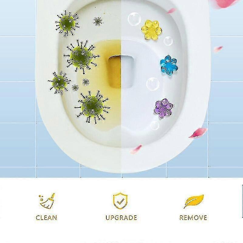 6 Stück Toilettenreiniger Blume Blume Aromatisch Toilettengel Toiletten-Deodorant-Reiniger Toiletten-Duft Haushalts-Aromatischer Reiniger