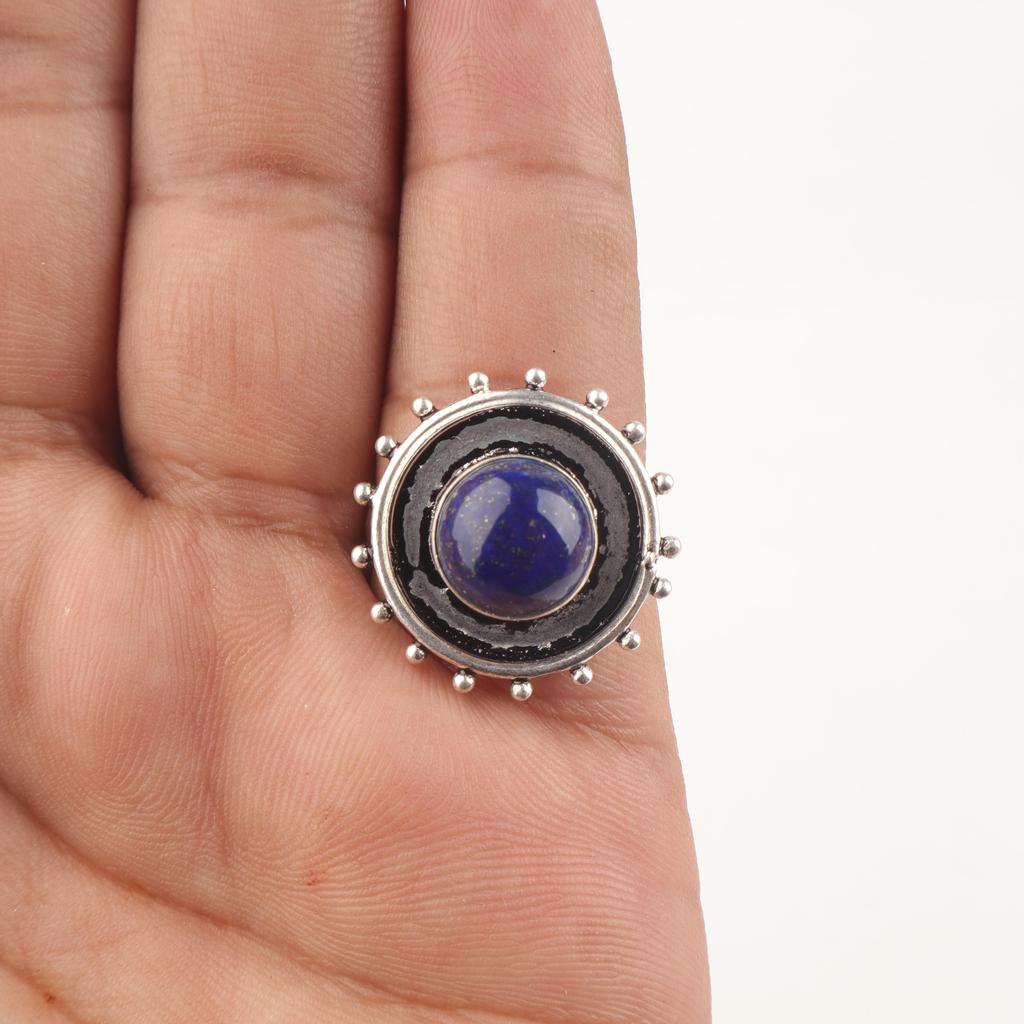 Lapis Lazuli Gemstone Jewelry, 925 solid Sterling Silver Ring, Handmade Gorgeous Silver Ring, Amazing Lapis Lazuli Silver Ring For Her