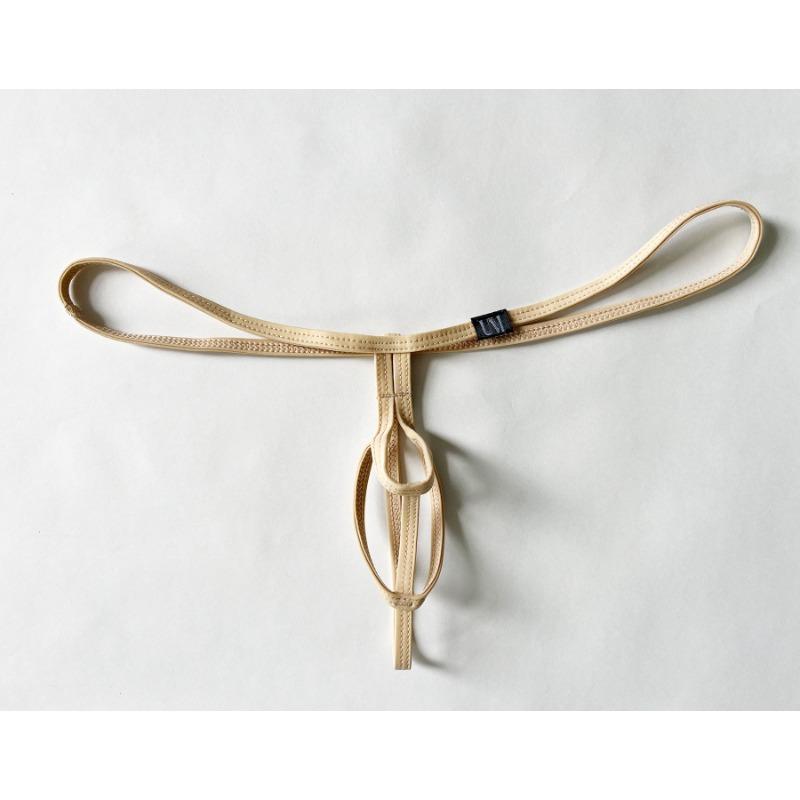 Cock Ring Men'S Sex Thong Gun And Bullet Separation Underwear Man Hollow Out Strip G-Strings Open Penis Panties Erotic Lingerie